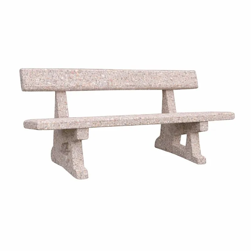 Banc extérieur en béton armé pour parc public Banc extérieur en béton armé pour parc public