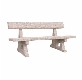 Banc extérieur en béton armé pour parc public