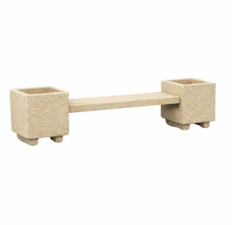 Banquette et 2 jardinières en béton pour extérieur