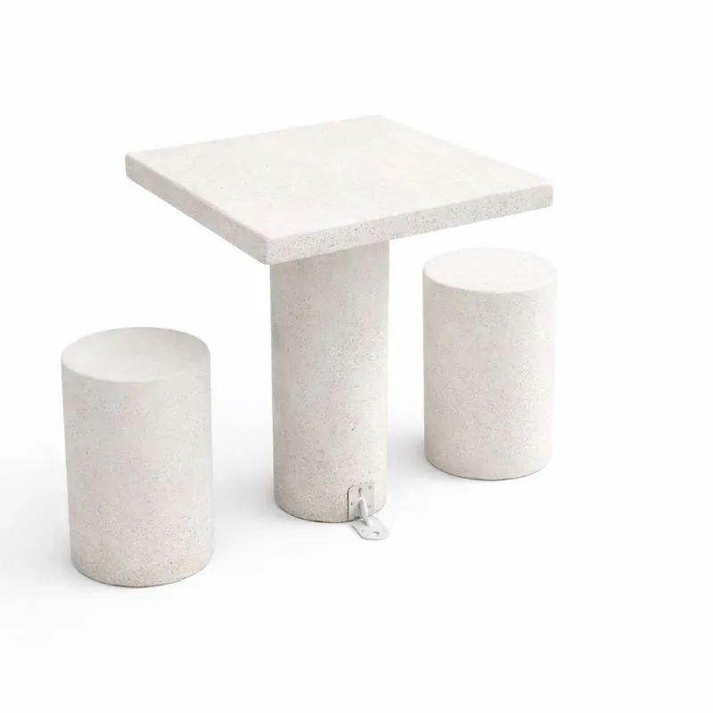 Table extérieure 2 personnes en béton Table extérieure 2 personnes en béton