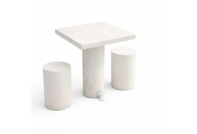 Table extérieure 2 personnes en béton Table extérieure 2 personnes en béton