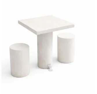 Table extérieure 2 personnes en béton