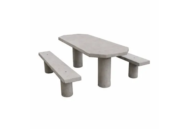 Table de pic nic en béton armé PMR