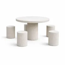 Table picnic ronde en béton PMR