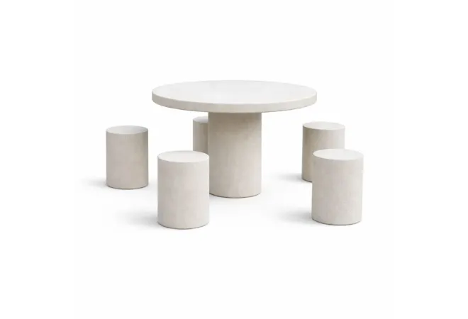 Table picnic ronde en béton PMR