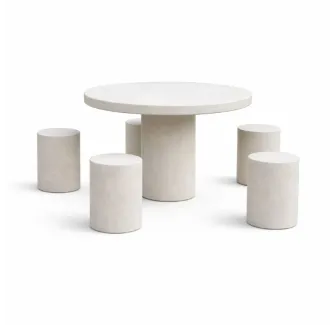 Table picnic ronde en béton PMR