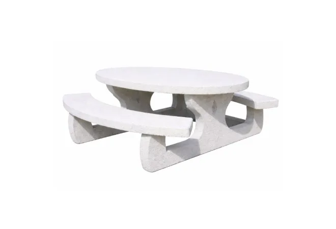 Table en béton ovale pour collectivités Table en béton ovale pour collectivités