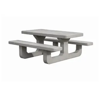 Table picnic avec bancs intégrés en béton