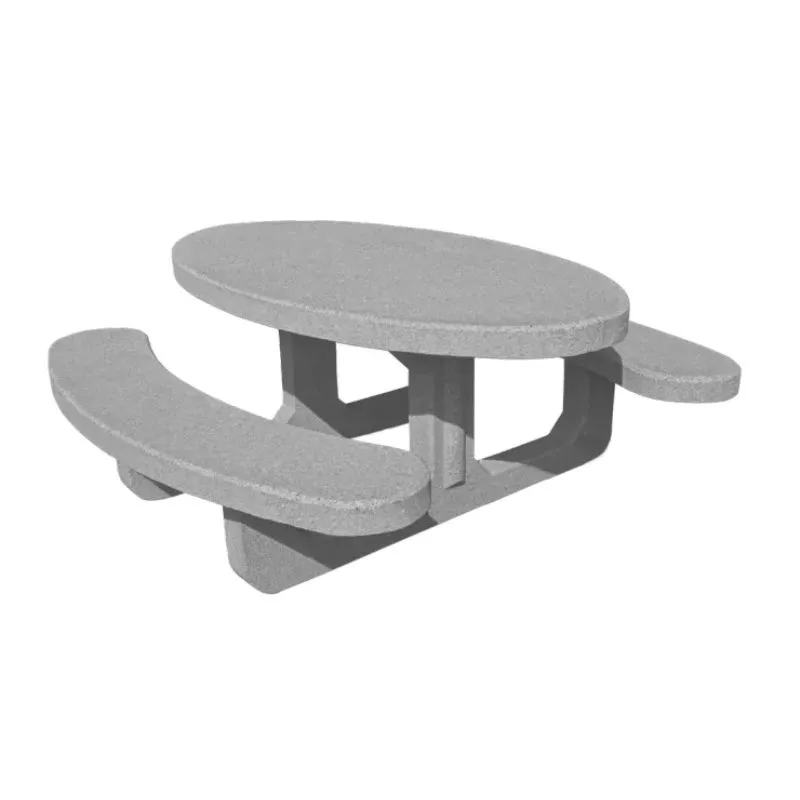 Table en béton ronde avec bancs Table en béton ronde avec bancs