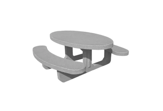 Table en béton ronde avec bancs Table en béton ronde avec bancs