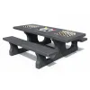 Table béton gris anthracite avec plateau de jeux