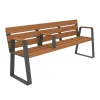 Banc public en lames HPL coloris teck
