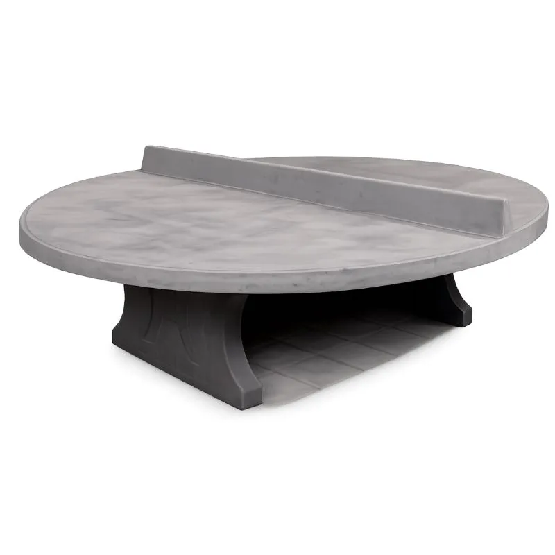 Table ping pong ronde en béton anthracite
