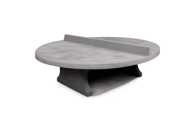 Table ping pong ronde en béton anthracite