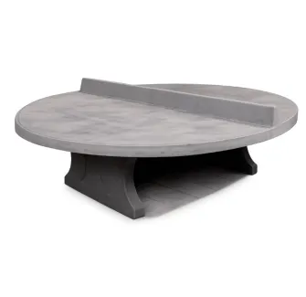 Table ping pong ronde en béton anthracite