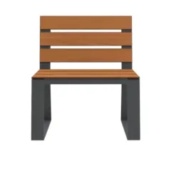 Fauteuil de parc en acier traité et lames HPL finition teck