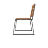 Vue latérale du fauteuil de repos en HPL teck, structure poudrée anti-UV