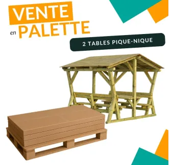 Table en bois pique nique - vente à la palette