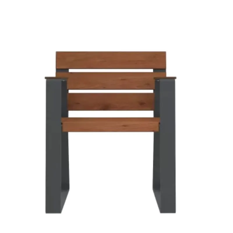 Fauteuil public adapté sénior acier et HPL coloris pin tyrol