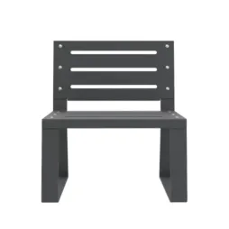 Fauteuil extérieur enmétal ajouré coloris anthracite