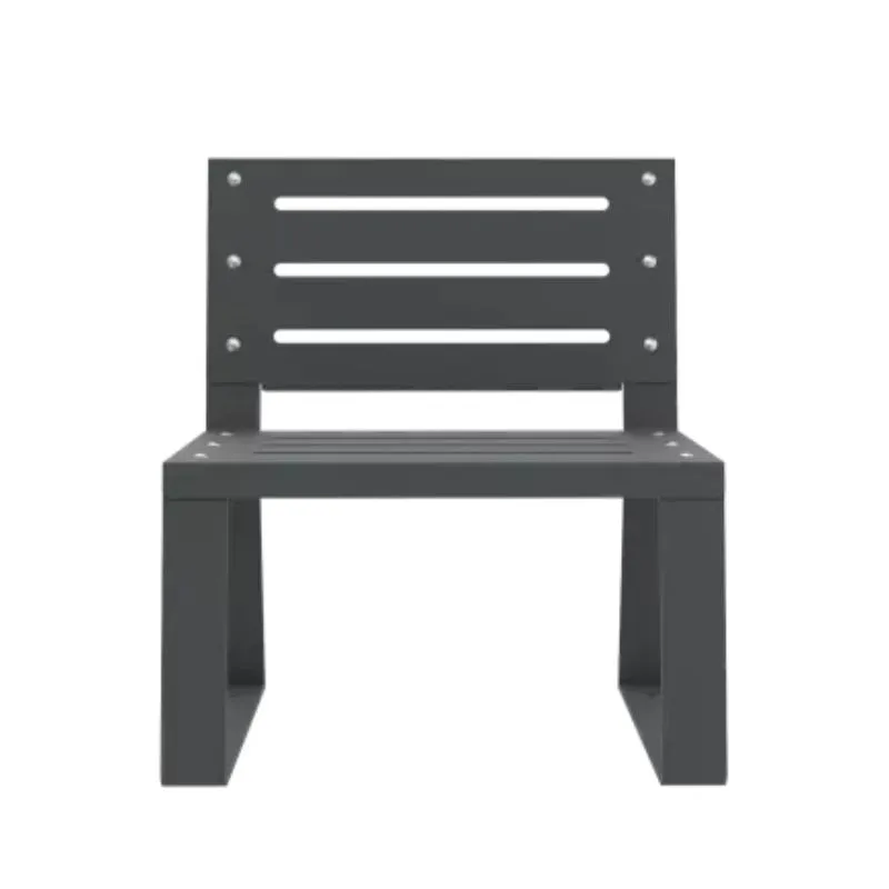 Fauteuil extérieur enmétal ajouré coloris anthracite