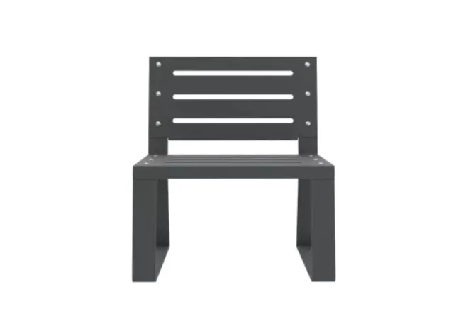 Fauteuil extérieur enmétal ajouré coloris anthracite