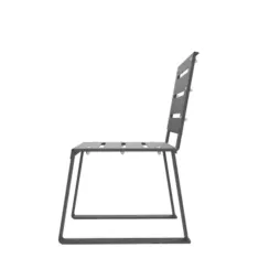 Fauteuil extérieur collectivité acier gris anthracite