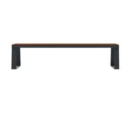 Banquette collectivité HPL effet lames et acier