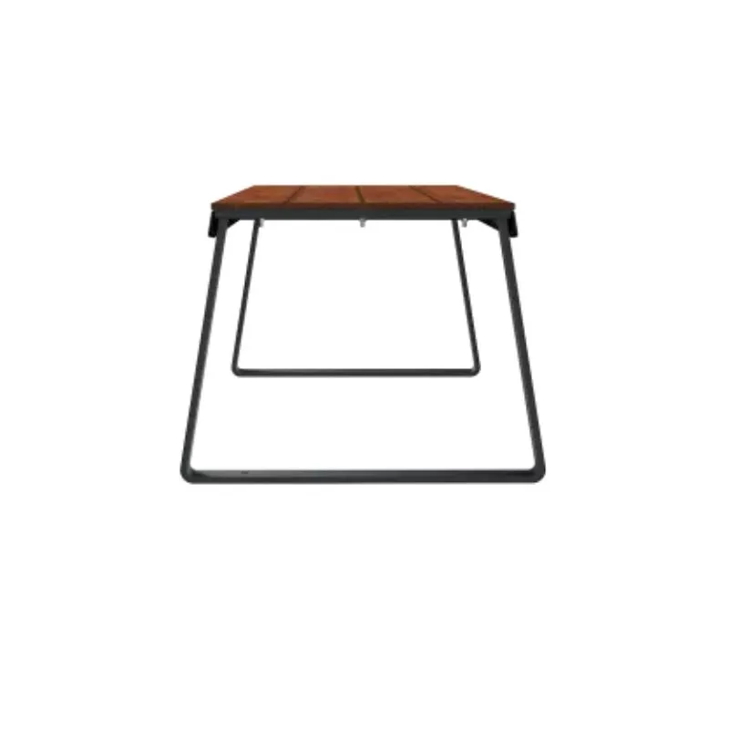 Banquette acier et HPL effet lames coloris pin tyrol