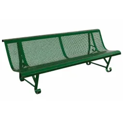 Banc public métallique 2 pieds