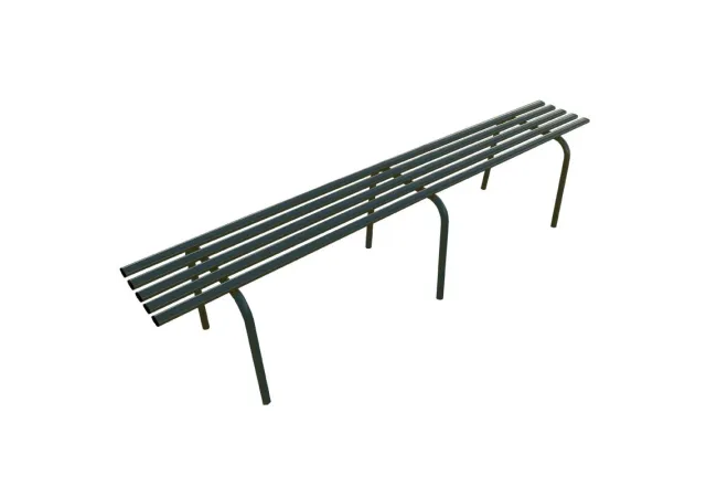Banquette publique en métal
