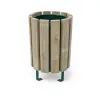 Corbeille ronde en bois pour extérieur