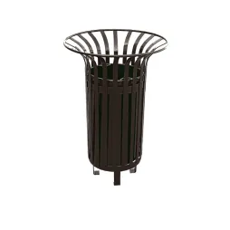 Corbeille de propreté métallique Tulipe