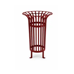 Poubelle publique en métal Tulipe