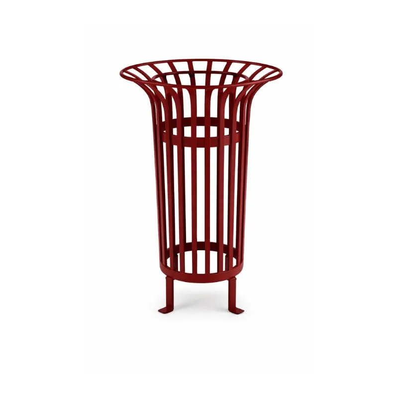 Poubelle publique en métal Tulipe