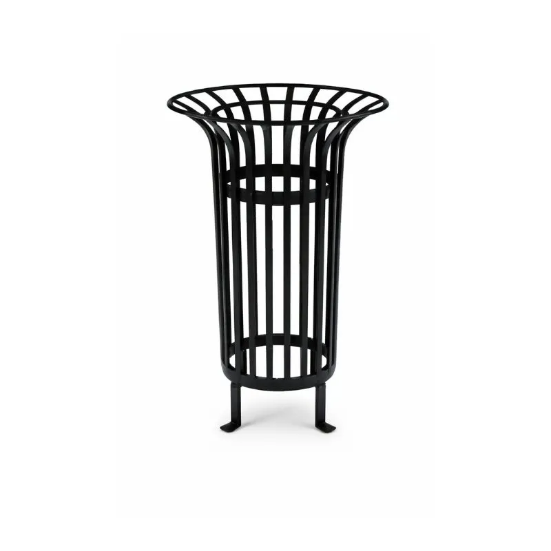 Corbeille publique en acier Tulipe