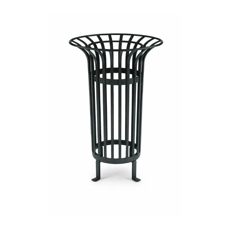 Poubelle de ville Tulipe en métal