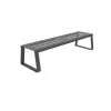 Banquette urbaine en acier gris anthracite