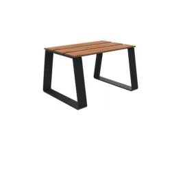 Banquette 1 place en métal et lames HPL finition pin Tyrol