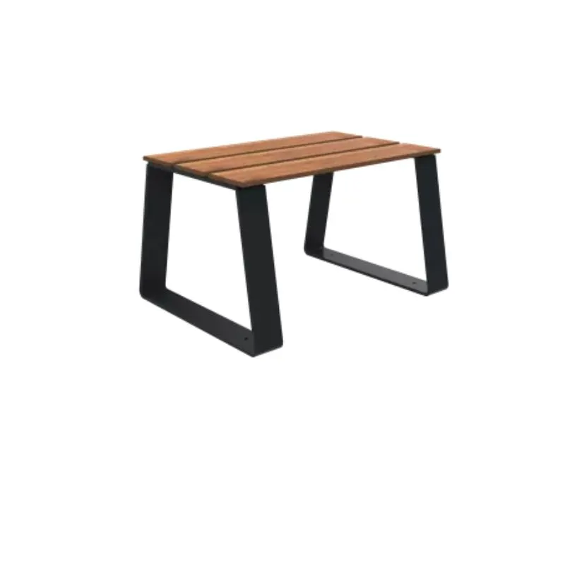 Banquette 1 place en métal et lames HPL finition pin Tyrol