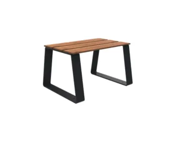 Banquette 1 place en métal et lames HPL finition pin Tyrol