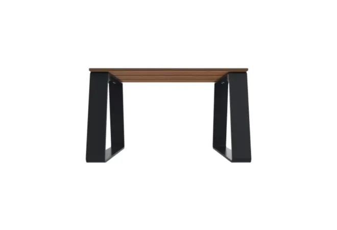 Banquette individuelle acier et HPL pin Tyrol