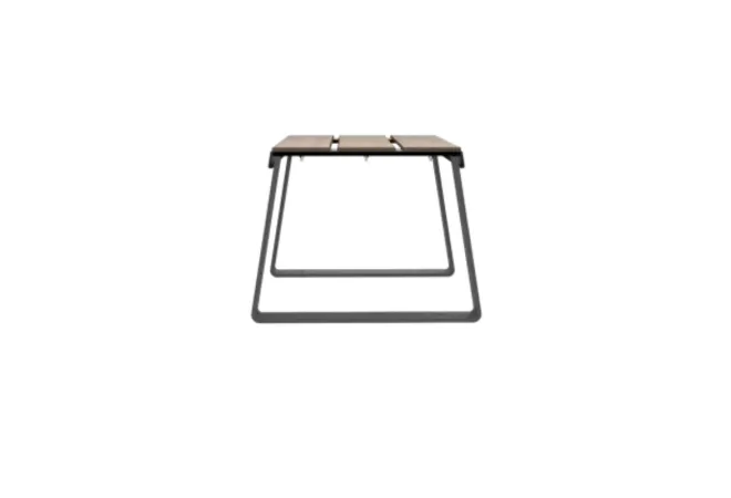 Banquette publique structure acier gris anthracite