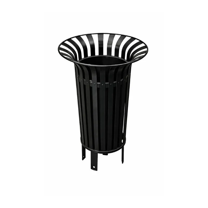 Corbeille de propreté urbaine en métal renforcé