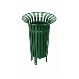 Poubelle publique en métal renforcé