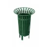 Poubelle publique en métal renforcé