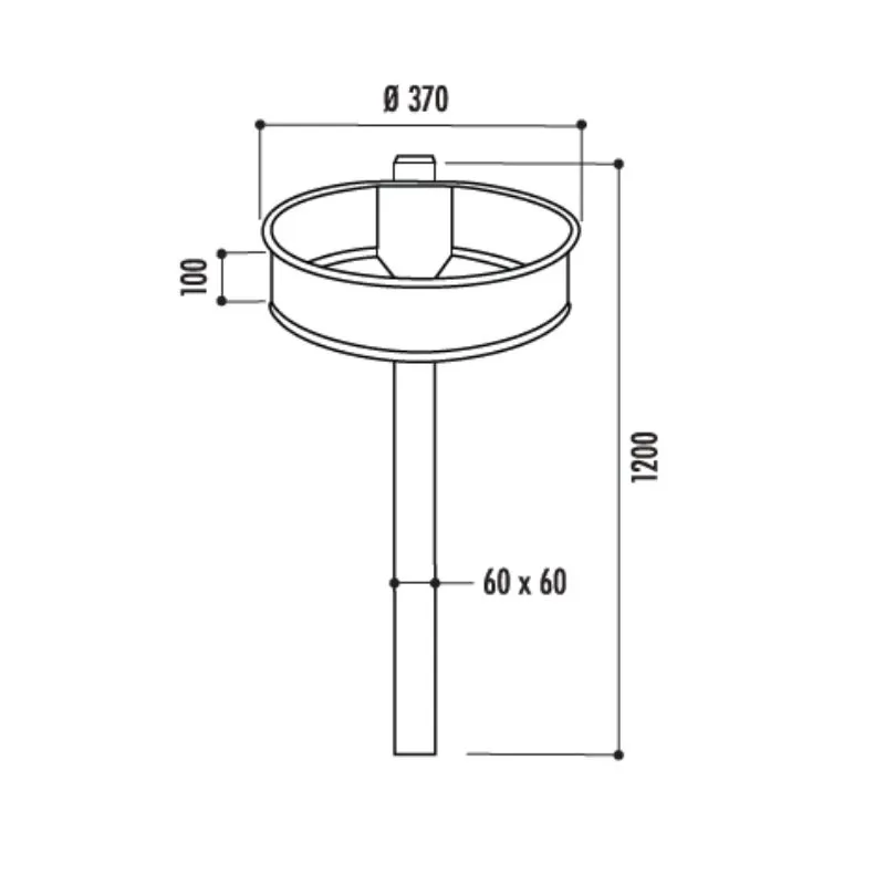 Support sac poubelle en métal - Mobilier urbain poubelle