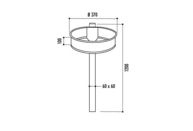 Support sac poubelle en métal - Mobilier urbain poubelle