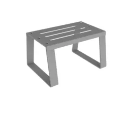 Banquette une place en métal gris alu