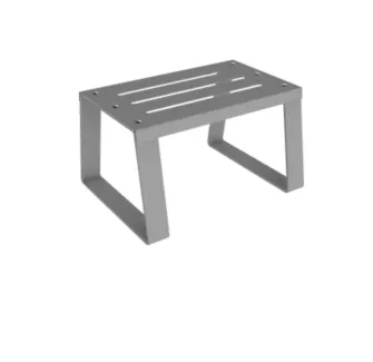 Banquette une place en métal gris alu